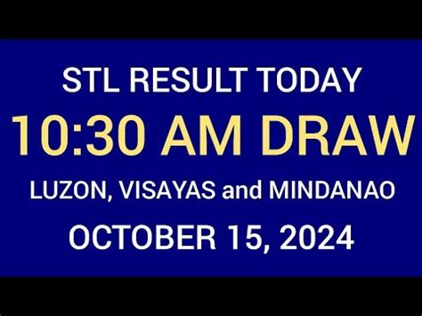 stl result 10am|STL Result October 10, 2021 Visayas, Mindanao .